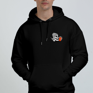 Premium Oversized Unisex Hoodie – Drunk Skull | 400 GSM Heavyweight Cotton-Blend Fleece