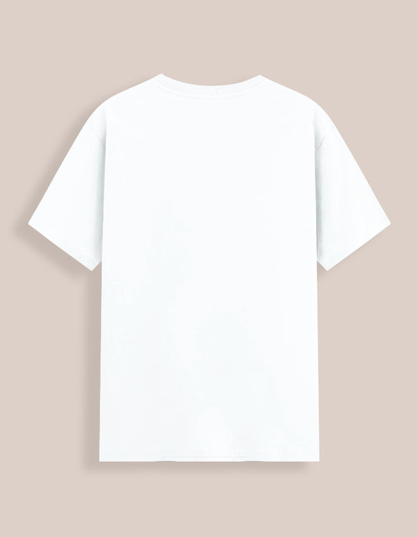 White t-shirt on a beige background