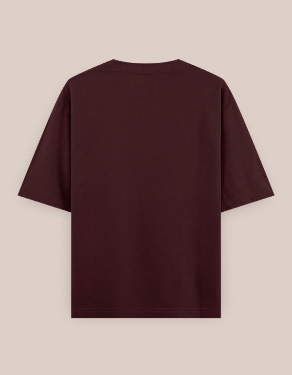 Brown t-shirt on a beige background