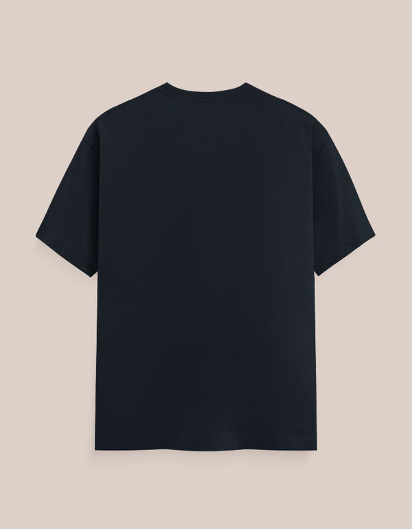 Black t-shirt on a beige background