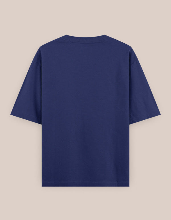 Blue t-shirt on a beige background
