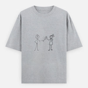 Lovable Premium Oversized Unisex T-Shirt – 100% Cotton, 240 GSM, Breathable & Slouch Fit