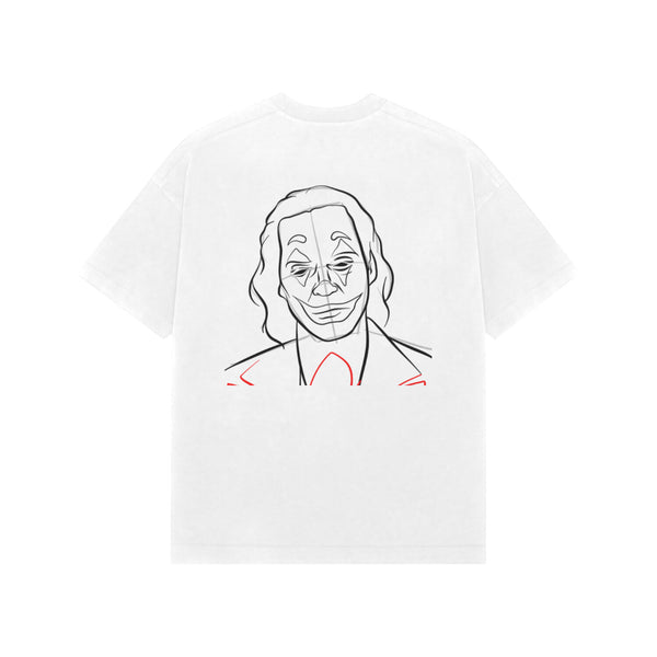 Joker oversized  t-shirt – villain era streetwear for men and women WHITE