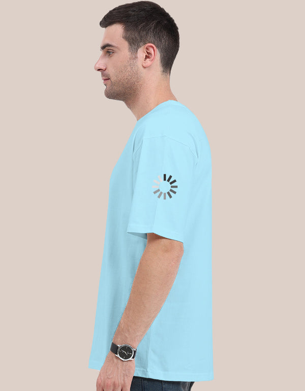 Stand out with this witty buffering symbol graphic tee on the shoulder. It's the perfect way to silently communicate your 