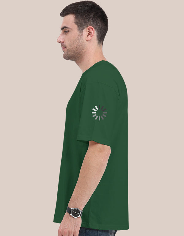 Stand out with this witty buffering symbol graphic tee on the shoulder. It's the perfect way to silently communicate your 