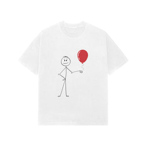Balloon Man Premium Oversized Unisex T-Shirt – 100% Cotton, Boxy Fit, 240 GSM