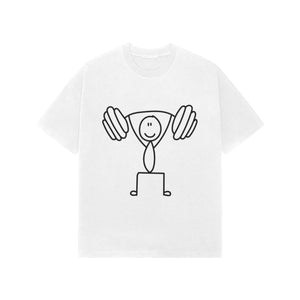 Power Stickman Premium Oversized Unisex T-Shirt – 100% Combed Cotton, Boxy Fit, 240 GSM